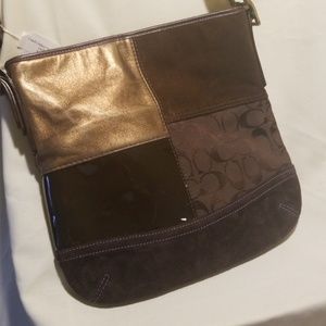 Coach Signature Gallery Top Handle Patchwork Duffl